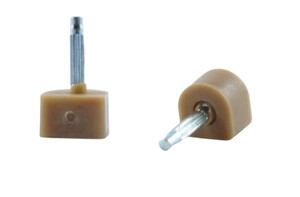 Fleki do butów z cienkim bolcem 2,4 mm 9 x 9 mm BEŻ